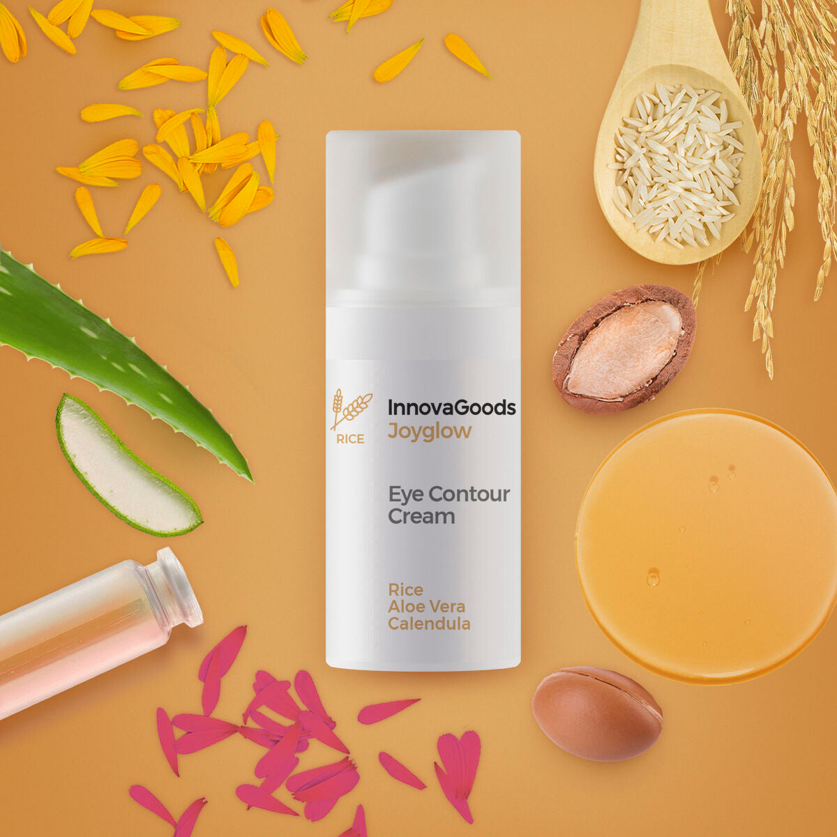 InnovaGoods Rice Joyglow Augenpflege 15 ml – Verpackung