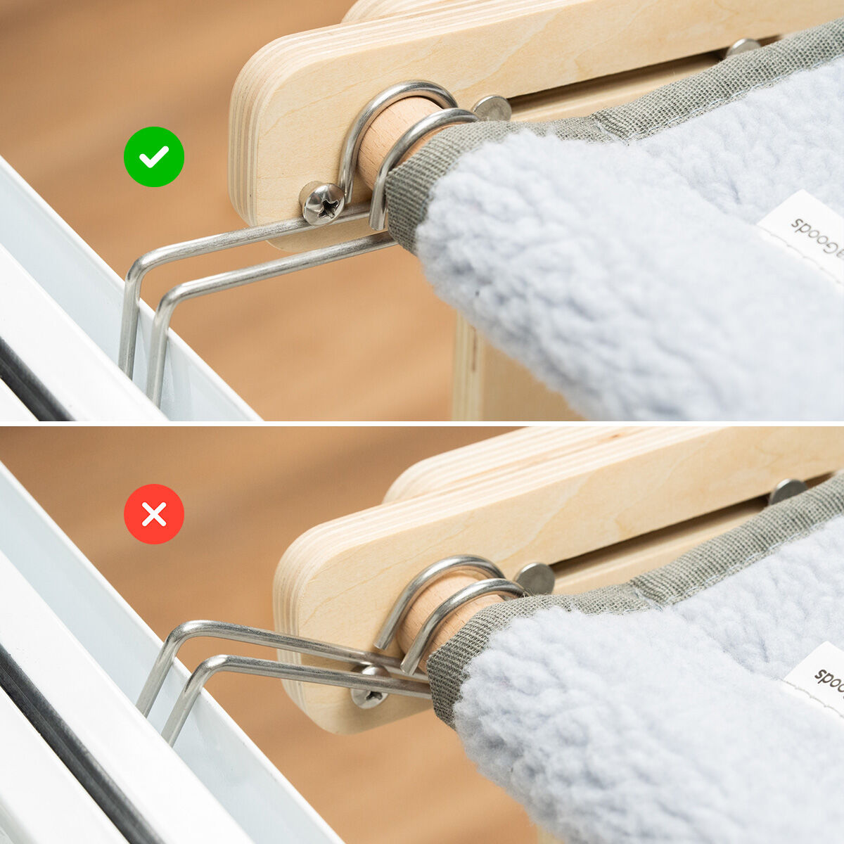 Katzenhängematte Hamacat von InnovaGoods in Grau und Beige – Seitenansicht