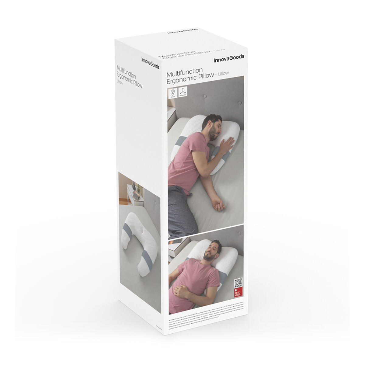Ergonomisches U-förmiges Multifunktionskissen Ullow von InnovaGoods – Detailansicht