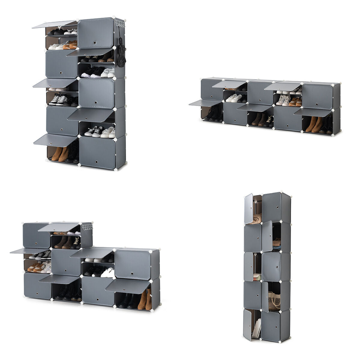 Tragbares Modul-Schuhregal InnovaGoods Grau - Variante V0103910 / ID 1210291
