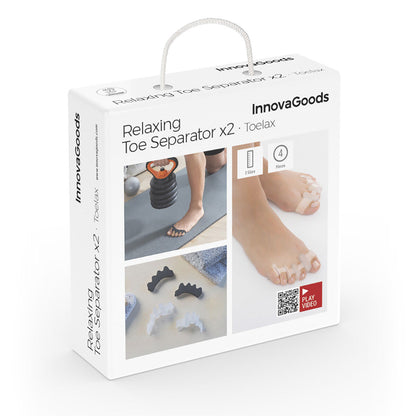 InnovaGoods Toelax Zehenspreizer aus Silikon im 4er-Set – Seitenansicht