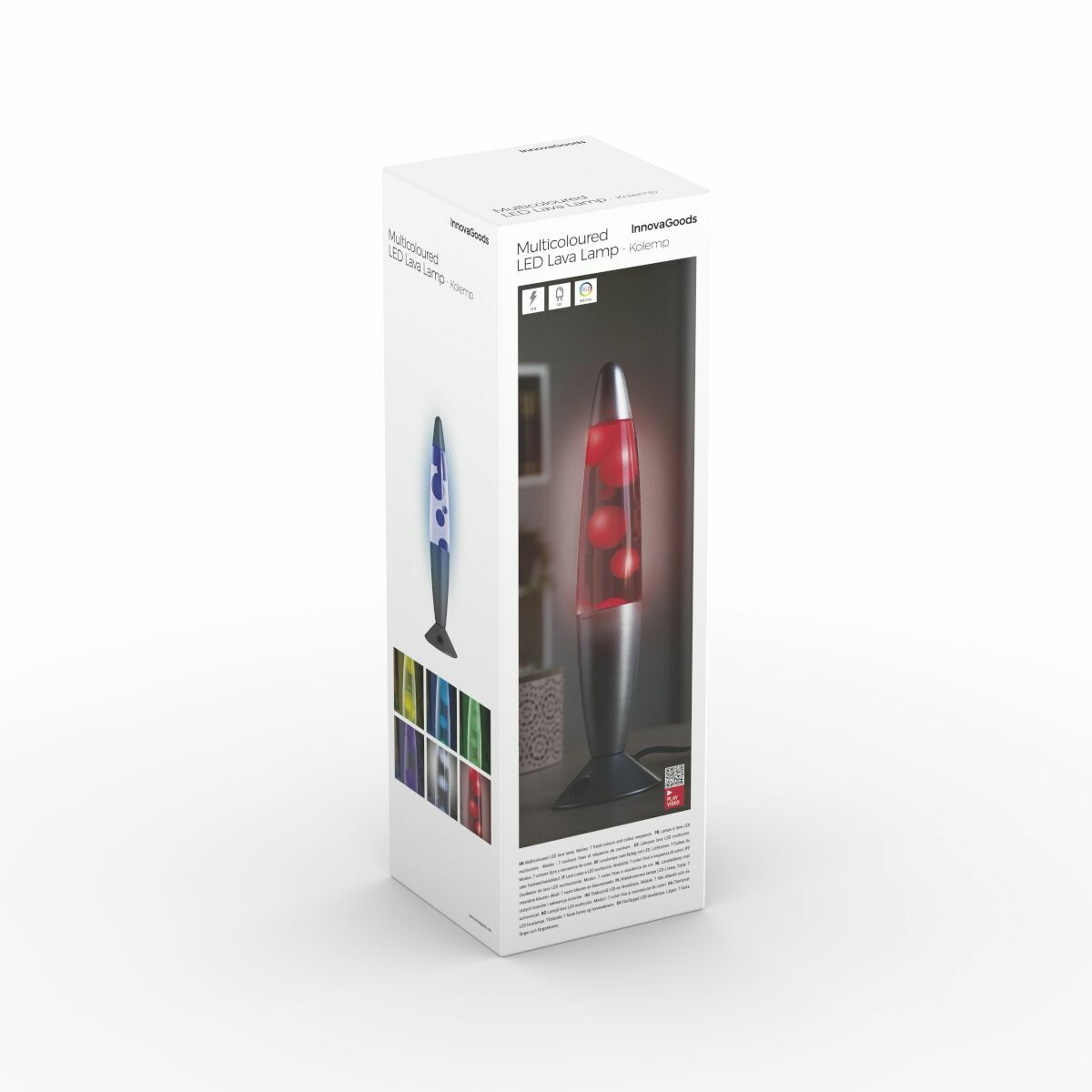 Mehrfarbige LED-Lavalampe Kolemp von InnovaGoods mit beweglichem Lavastrom – Anwendungsansicht