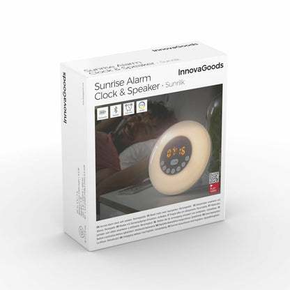 Aufladbarer Sonnenaufgangswecker Sunrilk von InnovaGoods mit Lautsprecher und RGB-Licht – Ansicht 8