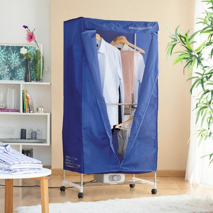 Tragbarer elektrischer Wäschetrockner Dupledry Blue 1200 W von InnovaGoods – Produktansicht