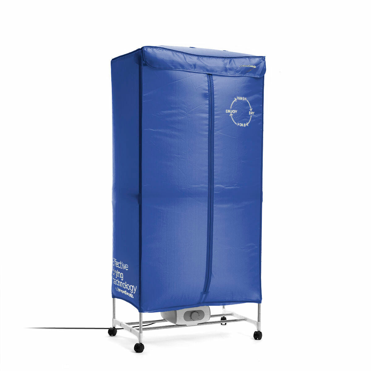 Tragbarer elektrischer Wäschetrockner Dupledry Blue 1200 W von InnovaGoods – Rückansicht