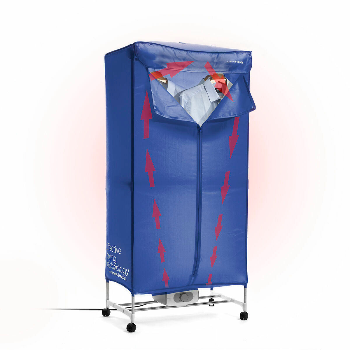 Tragbarer elektrischer Wäschetrockner Dupledry Blue 1200 W von InnovaGoods – Verpackung