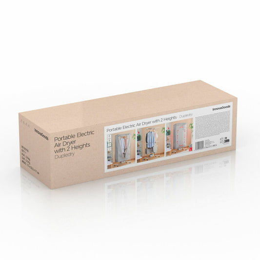 Tragbarer elektrischer Wäschetrockner mit 2 Höhen Dupledry Blue InnovaGoods 1200 W