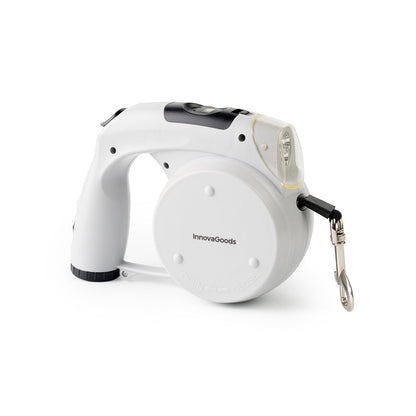Einziehbare 6-in-1-Hundeleine Leashic von InnovaGoods in Grau und Schwarz – Rückansicht