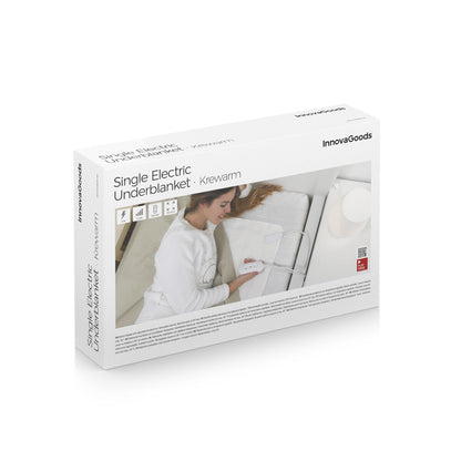Elektrisches Wärmeunterbett Krewarm von InnovaGoods in Weiss, 80 x 150 cm, 60 W – Detailansicht