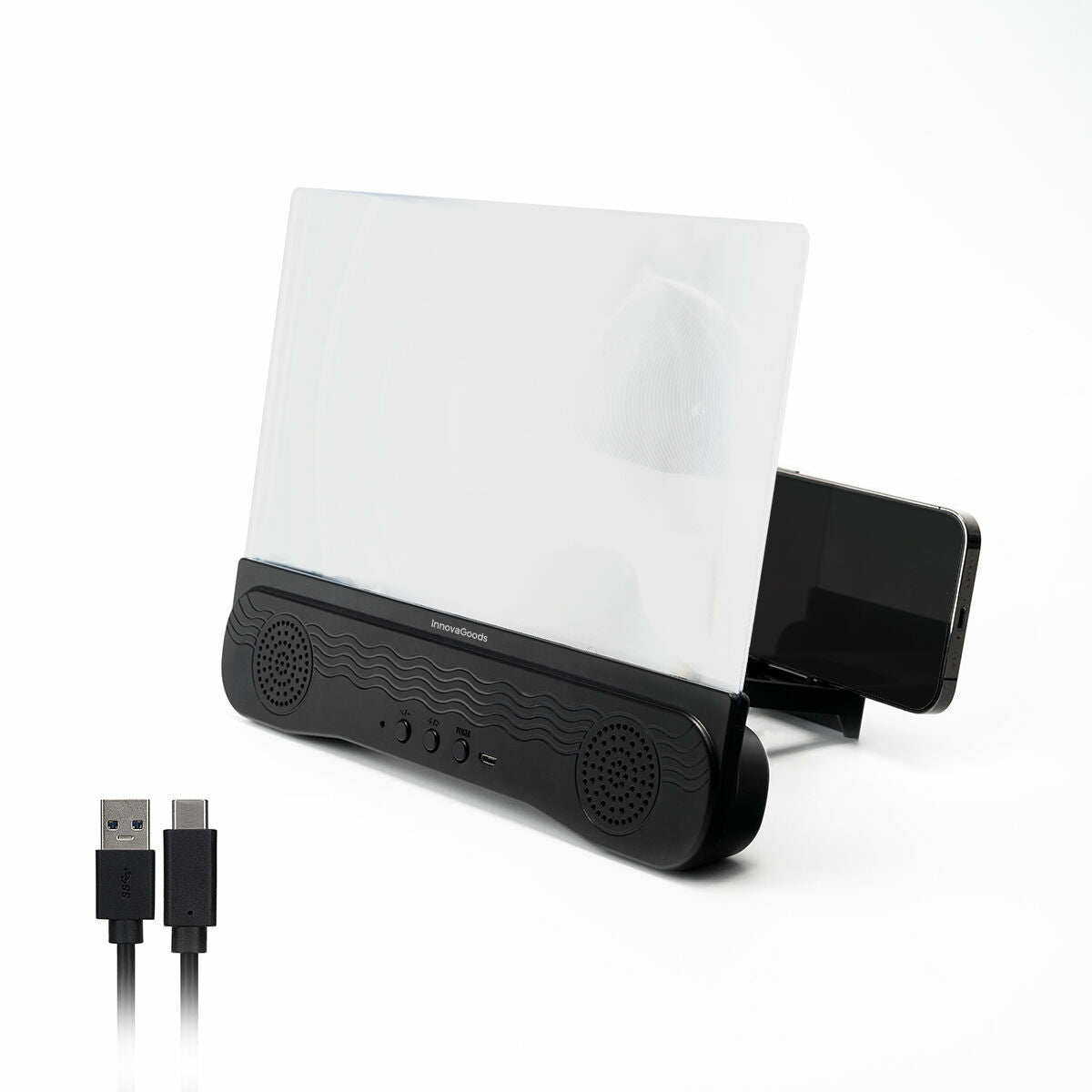 InnovaGoods Screenier wiederaufladbarer Handy-Bildschirmvergrösserer mit Bluetooth-Lautsprecher – Ansicht 7