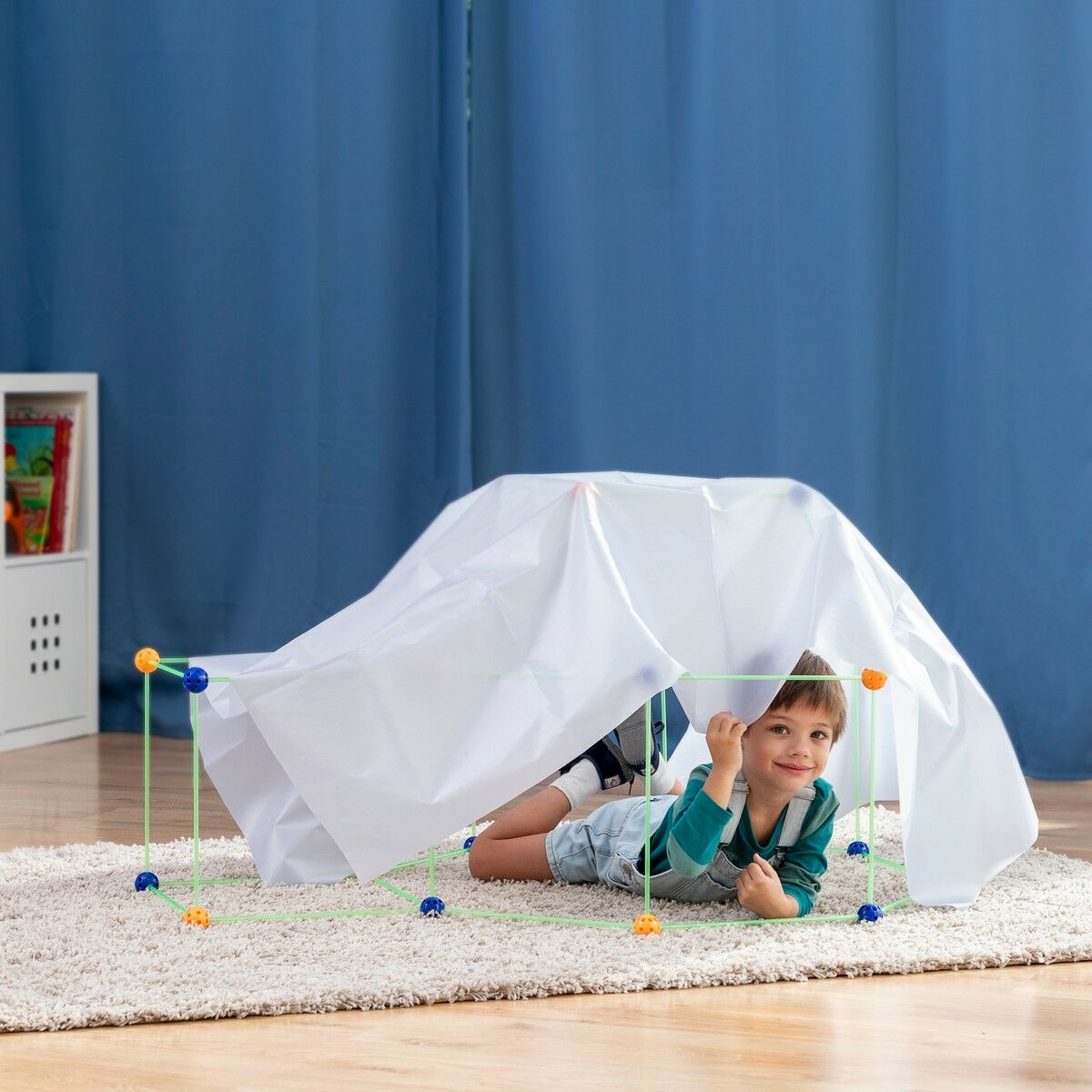 InnovaGoods Archikitt Kinder-Baukasten 85-teilig mit fluoreszierenden Stäben – Ansicht 7