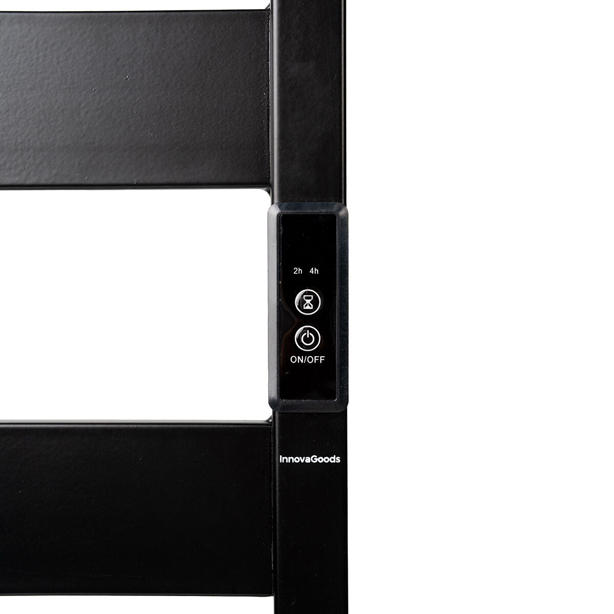 Elektrischer Handtuchwärmer Towarall InnovaGoods mit 10 Stangen in Schwarz – Seitenansicht