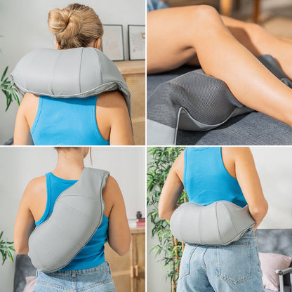 Wiederaufladbares Shiatsu-Massagegerät Pro Massatsu von InnovaGoods in Grau – Detailansicht