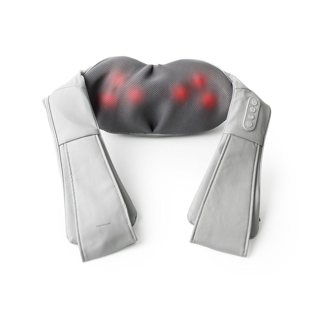 Wiederaufladbares Shiatsu-Massagegerät Pro Massatsu von InnovaGoods in Grau – Anwendungsansicht