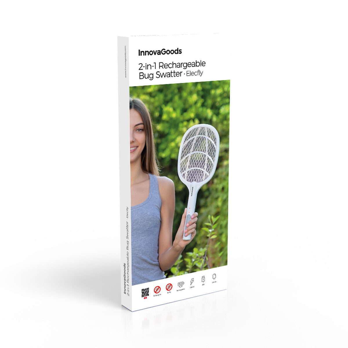 Elecfly 2-in-1 Insektenvernichter-Schläger mit UV-Licht von InnovaGoods – Verpackung