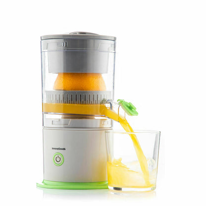 InnovaGoods Juisso automatische wiederaufladbare Saftpresse grün grau – Verpackung