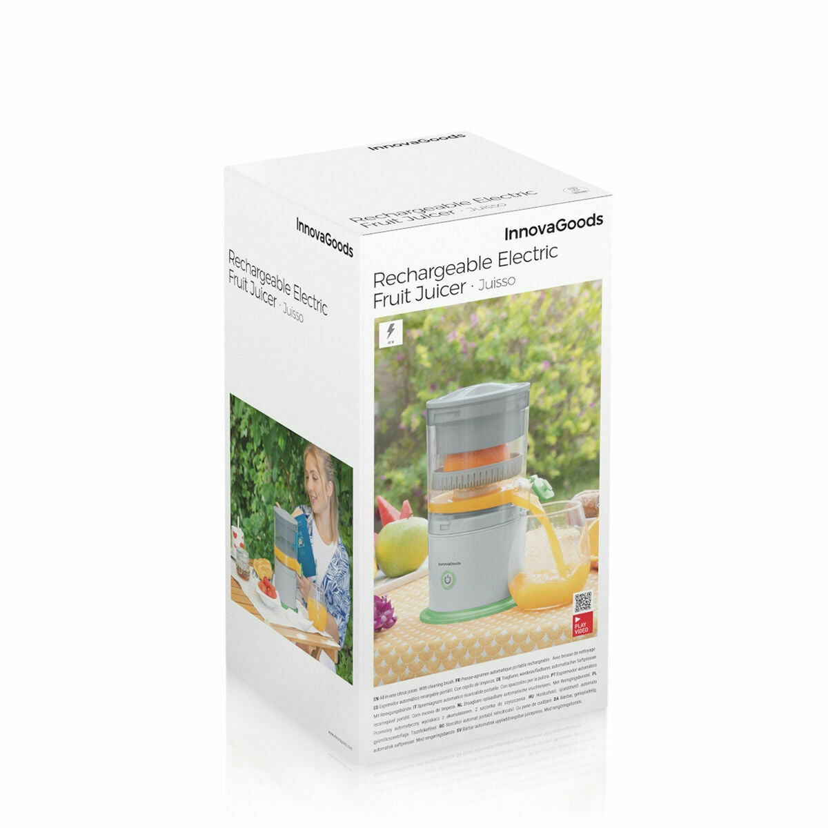 InnovaGoods Juisso automatische wiederaufladbare Saftpresse grün grau – Detailansicht