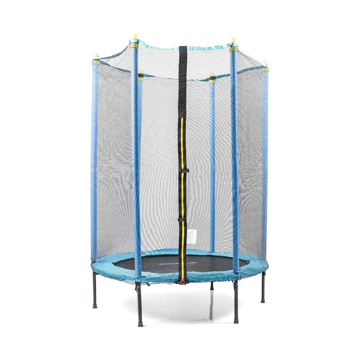 Kindertrampolin Zuply von InnovaGoods mit Sicherheitsnetz in Blau und Schwarz – Verpackung