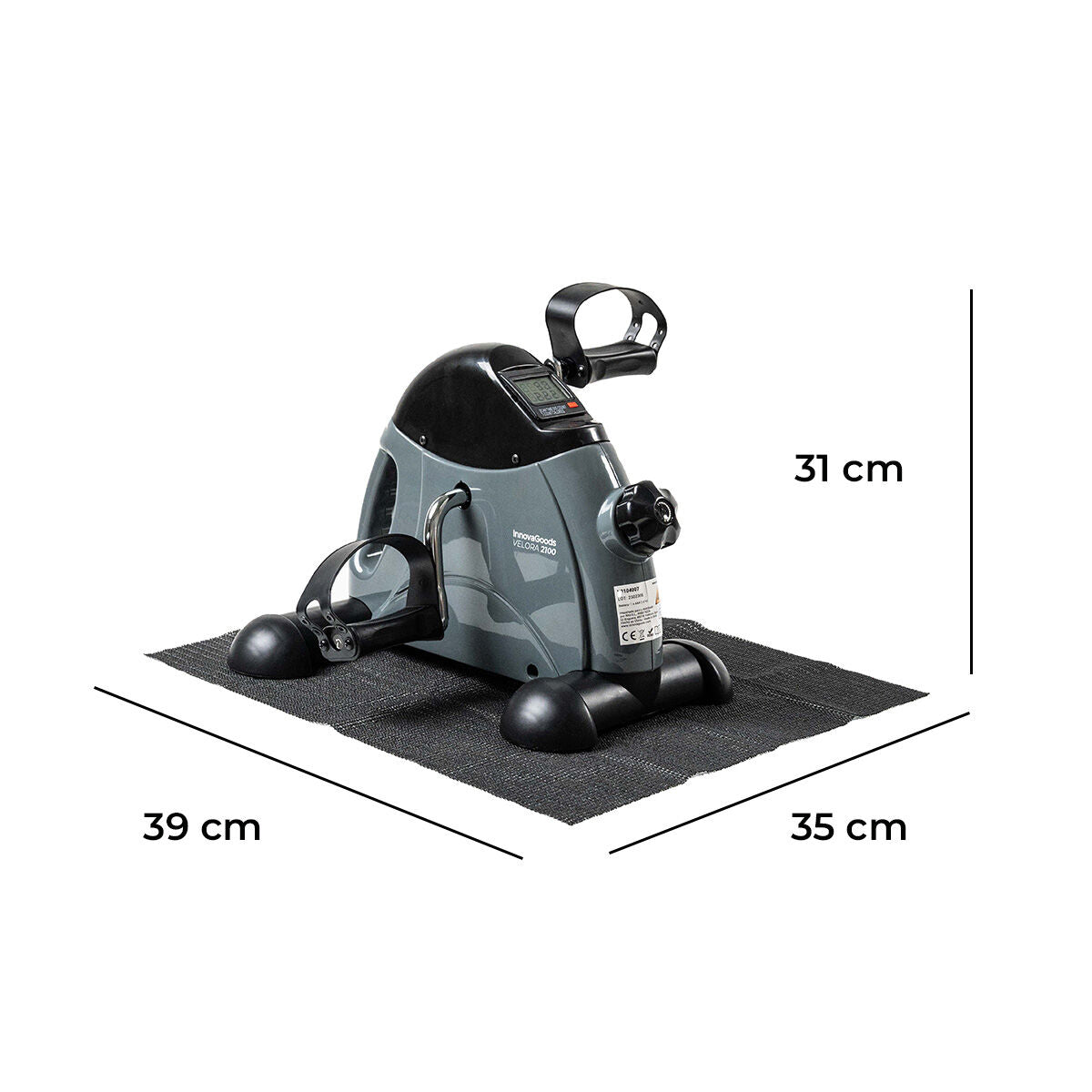Statischer Pedaltrainer Velora 2100 für Arme und Beine mit rutschfester Matte von InnovaGoods – Anwendungsansicht