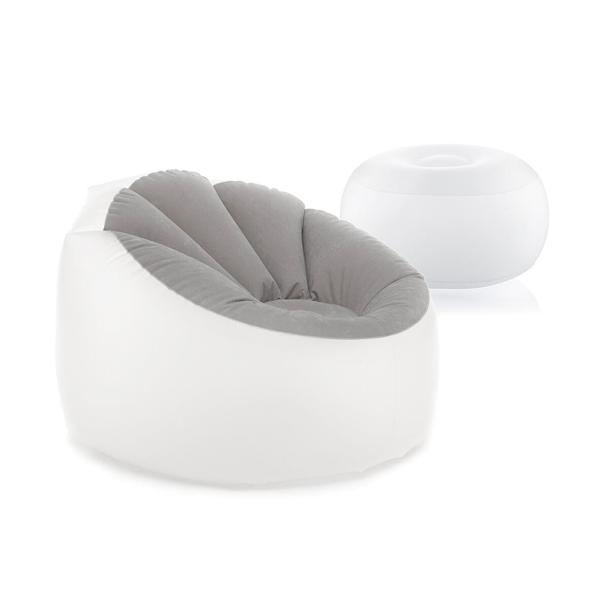 InnovaGoods aufblasbares LED-Sessel-Hocker-Set mit RGB-Beleuchtung und Fernbedienung – Produktansicht