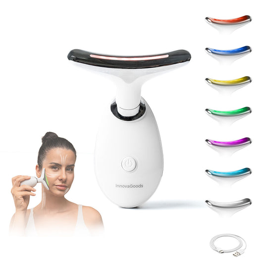 Elektrischer Gesichtsfestiger für Gesicht und Hals mit LED, EMS und Wärme Selora InnovaGoods