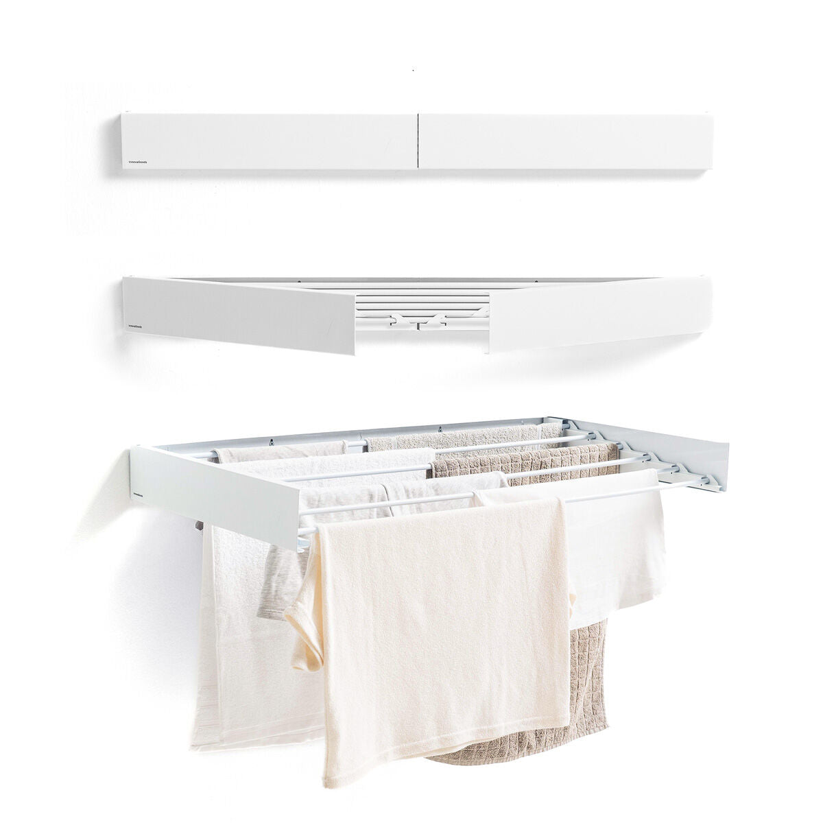 Klappbarer, ausziehbarer, einziehbarer Wand-Wäscheständer Dryva 100 InnovaGoods