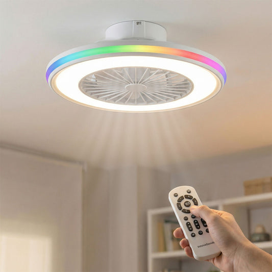 Deckenventilator mit RGB-LED-Licht, verdeckten Flügeln und Fernbedienung Nexory InnovaGoods
