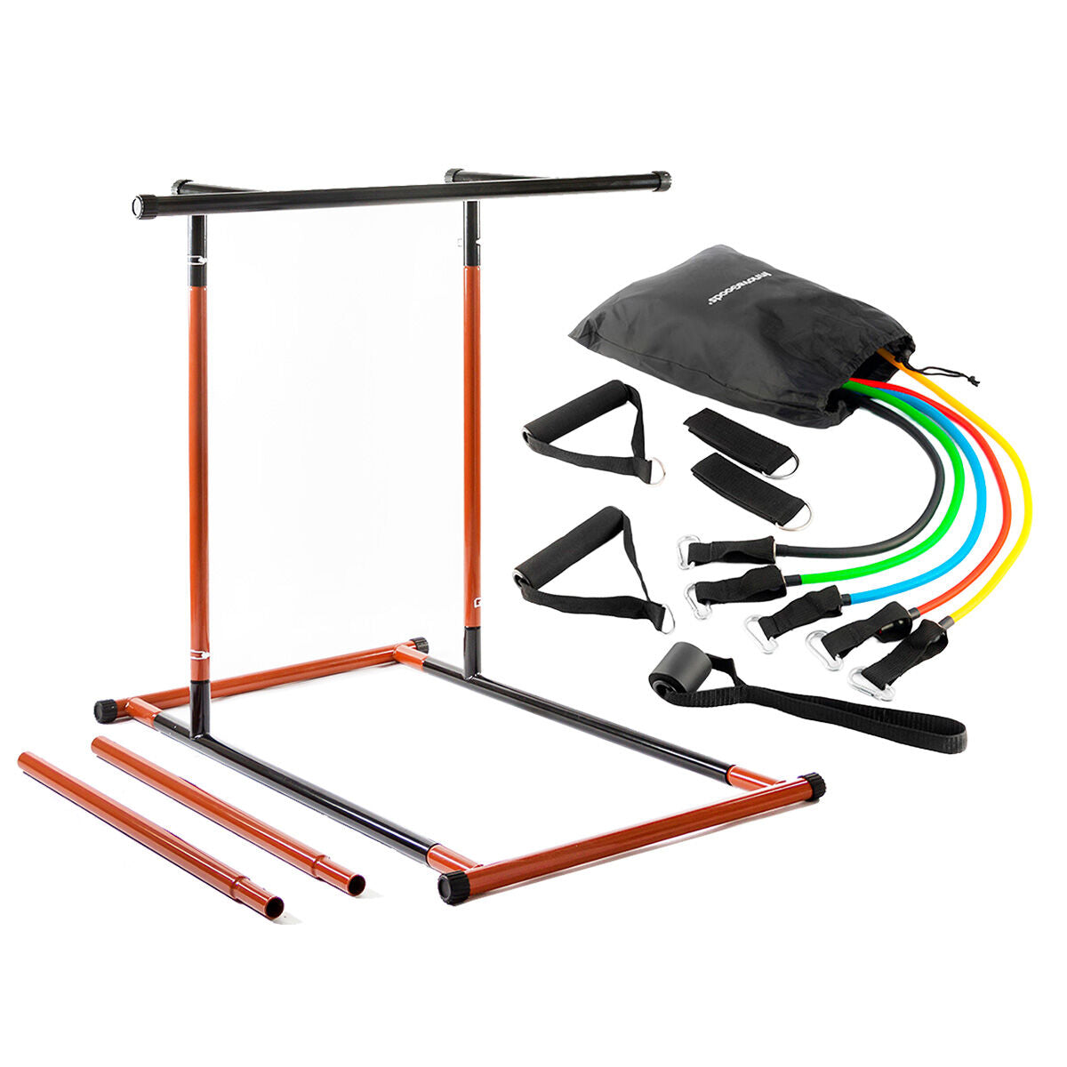 Klimmzugstation-Set mit Widerstandsbändern und Fitnesszubehör von InnovaGoods – Produktansicht