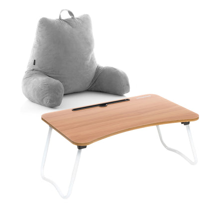 Set Klapptisch Beistelltisch & Lesekissen mit Armlehnen InnovaGoods
