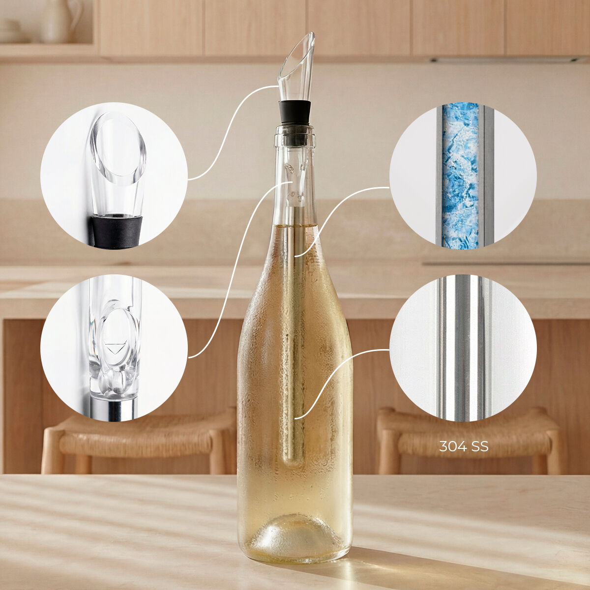 Weinzubehör-Set Chillour InnovaGoods 7 Stücke