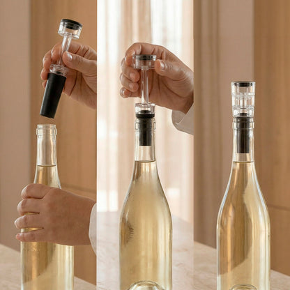 InnovaGoods Chillour Weinzubehör-Set 7-teilig mit Kühlstäben und Tragetasche – Anwendungsansicht