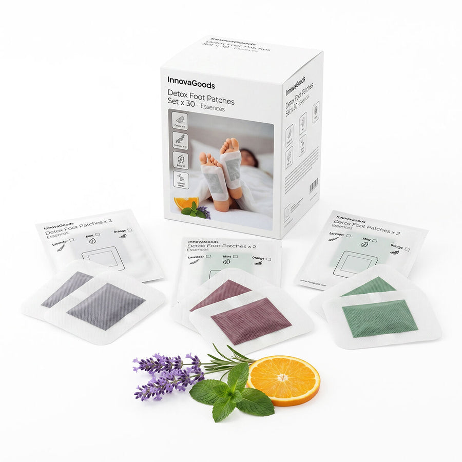 InnovaGoods Detox-Fusspflaster 30 Stück in drei Düften – Detailansicht