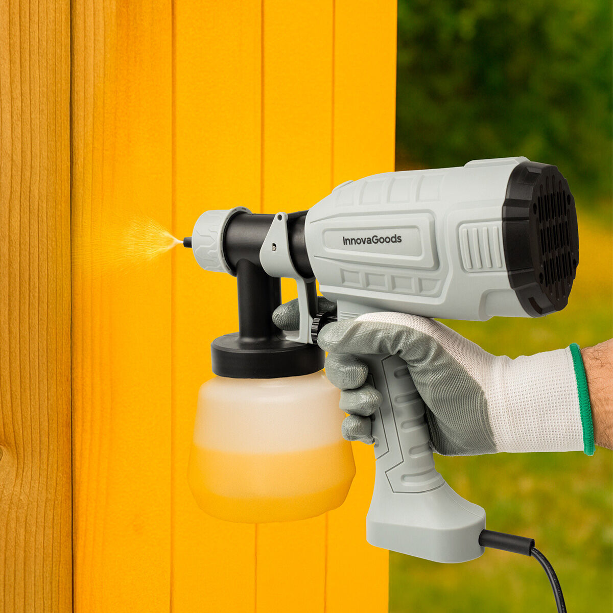 Elektrische Farbspritzpistole Spraint InnovaGoods 500 W mit 1-l-Behälter – Rückansicht