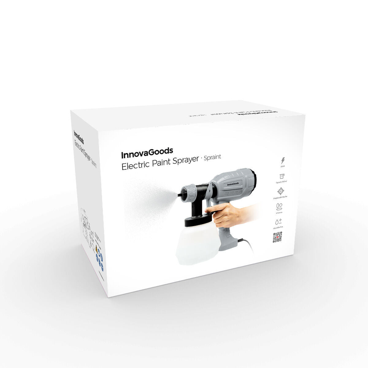Elektrische Farbspritzpistole Spraint InnovaGoods 500 W mit 1-l-Behälter – Verpackung