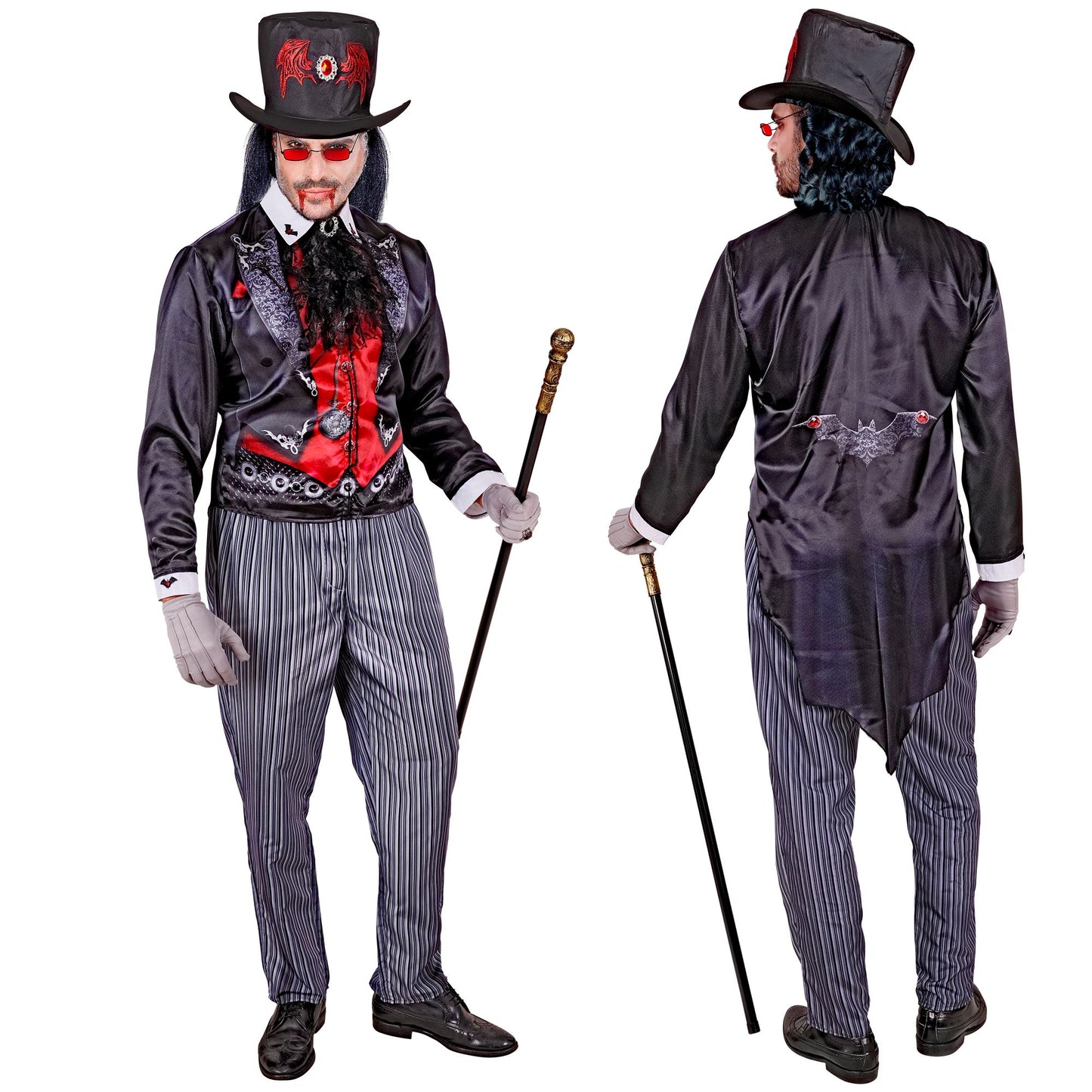 "VAMPIR FAST COSTUME" (Oberteil, Hose, Hut, Jabot) – Ansicht 3