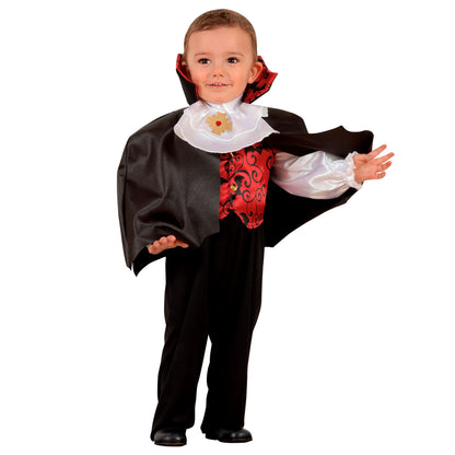 "VAMPIR" (Hemd mit Weste, Jabot, Umhang mit Halsband) – Vorderansicht