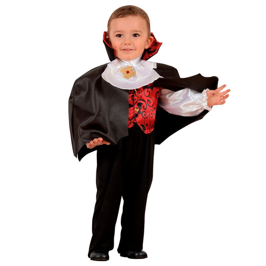 "VAMPIR" (Hemd mit Weste, Jabot, Umhang mit Halsband) – Vorderansicht
