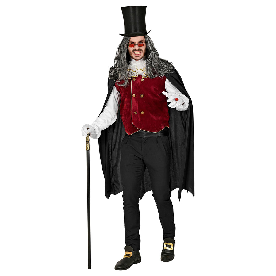 "VAMPIR" (Hemd mit Weste und Jabot, Umhang mit Kragen) – Detailansicht