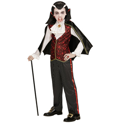 "VAMPIR" (Weste mit Hemd und Jabot, Hose, Umhang) – Detailansicht