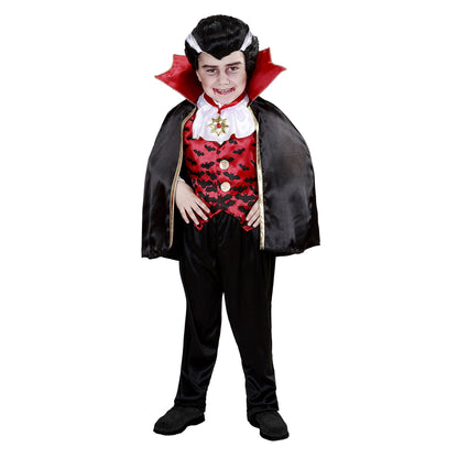 "VAMPIR" (Weste mit Jabot, Hose, Umhang) – Detailansicht