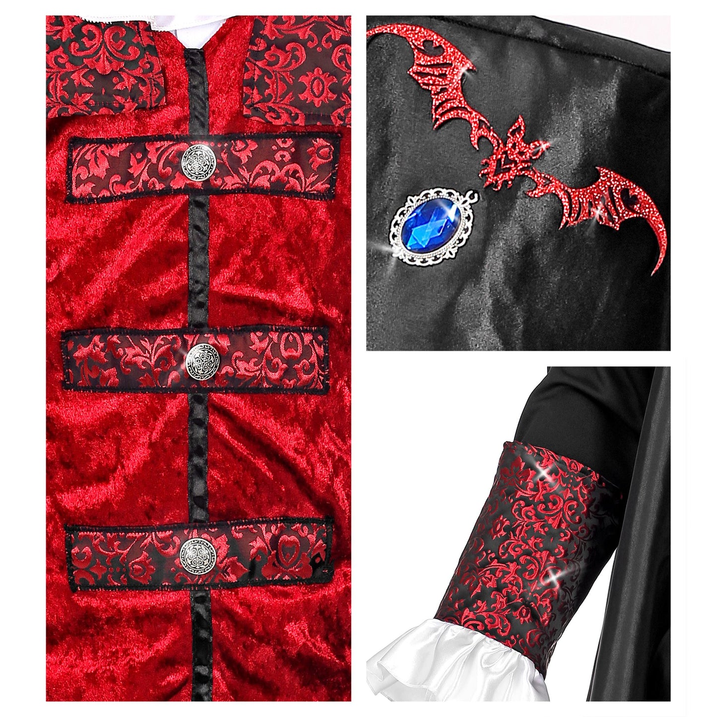 "VAMPIRE LORD" (Langer Mantel mit Weste und Jabot, Zylinder) – Ansicht 4