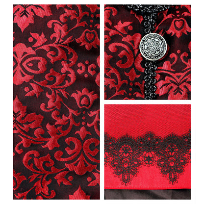 "VAMPIRESS" (Kleid mit langem Mantel, Halsband mit Jabot, Minihut) – Ansicht 4