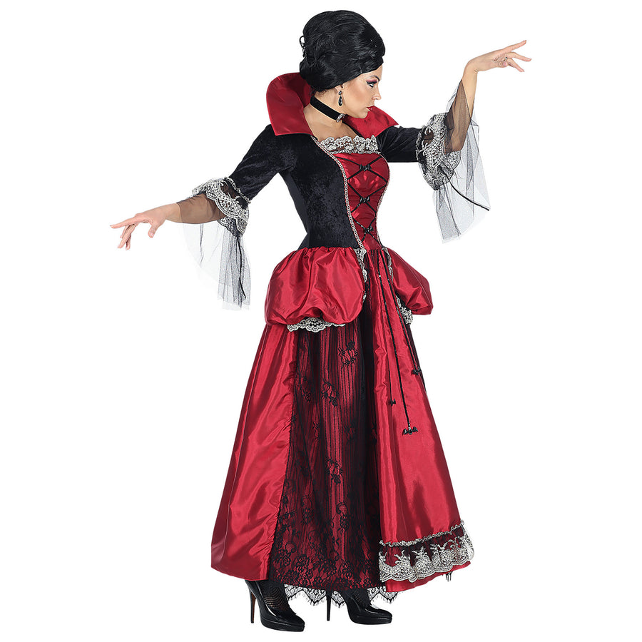 "VAMPIRIN" (Kleid mit Unterrock & Reifrock, Halsband) – Detailansicht