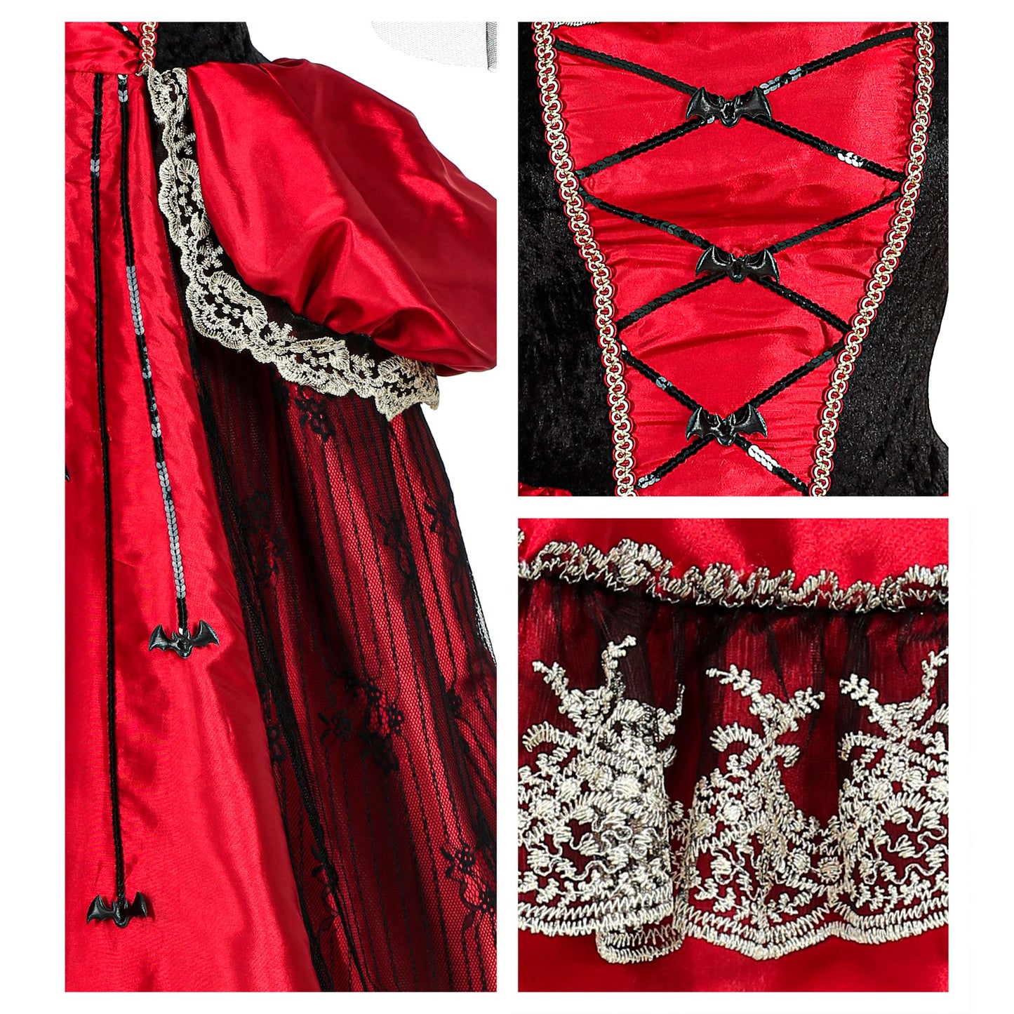 "VAMPIRIN" (Kleid mit Unterrock & Reifrock, Halsband) – Ansicht 4