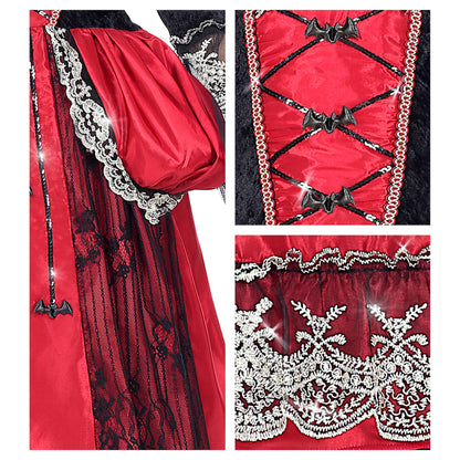 "VAMPIRIN" (Kleid mit Unterrock und Reifrock, Halsband mit Stein) – Ansicht 3