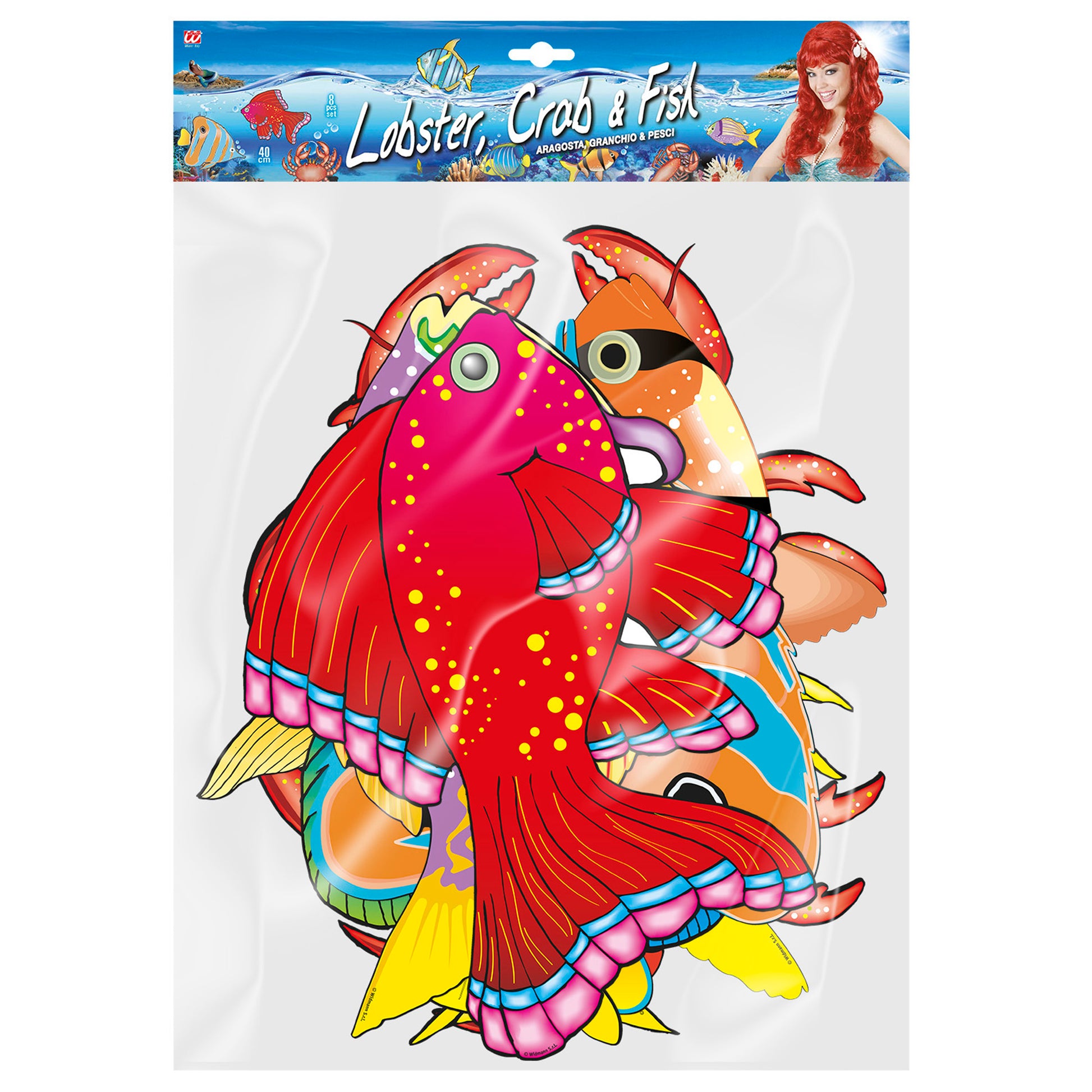 VE. von 12 "SET AUS 8 LANGUSTE, KRABBE UND FISCHEN" 40 cm - sort. in 8 Modellen – Detailansicht