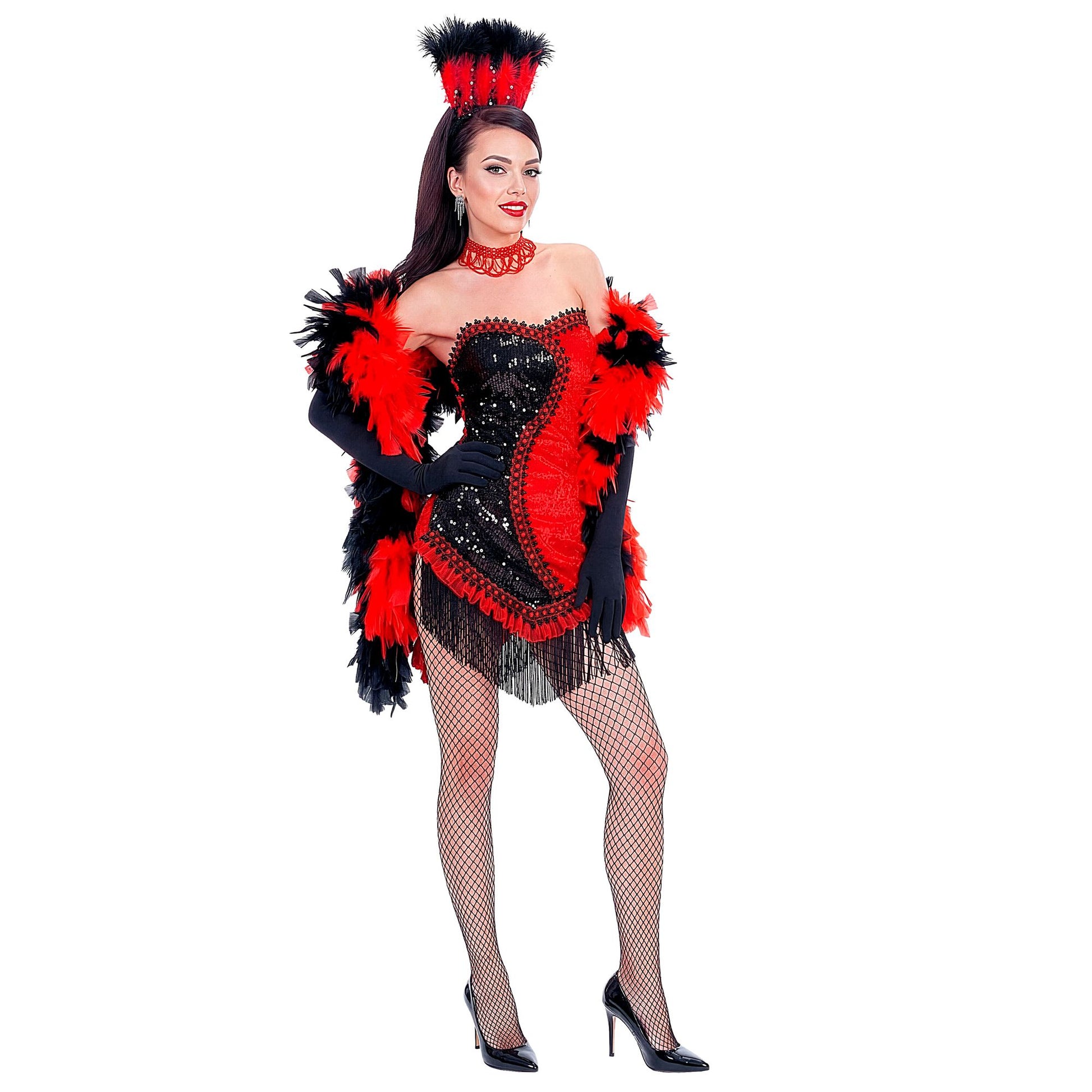 "VEGAS SHOWGIRL" (Kleid, Kopfbedeckung) – Detailansicht