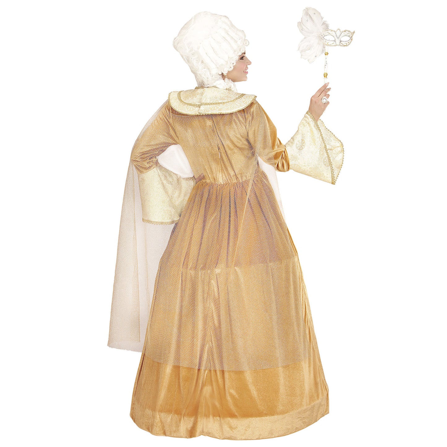 "VENEZIANISCHE EDELDAME" (Kleid mit Reifunterrock, Umhang) – Ansicht 4