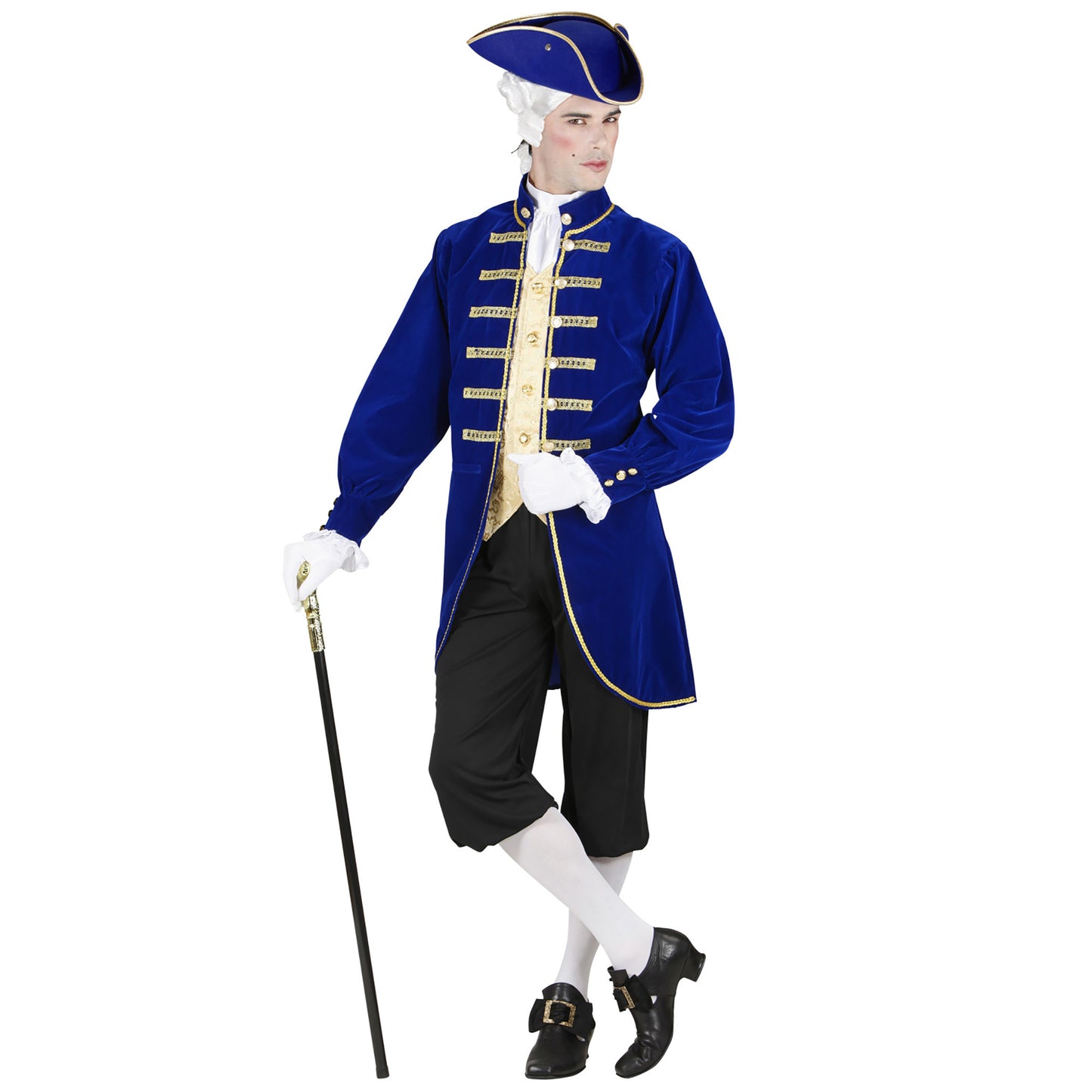 "VENEZIANISCHER EDELMANN" (Jacke mit Weste, Jabot, Hose) – Vorderansicht
