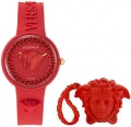 VERSACE Mod. MEDUSA POP + VERSACE RED SILICON PURSE VE6G00723 Only Time Armbanduhr 39 mm Rot ansicht-3
